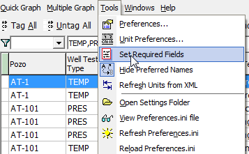 Click on Tools | Set Required Fields